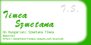 timea szmetana business card